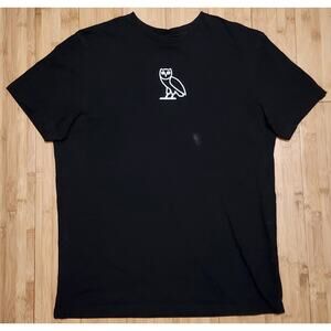 Drake OVO Shirt Men’s Medium October's Very Own Golden Owl Logo Black Tee Canada